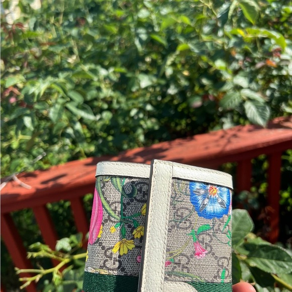 Gucci Multicolor Floral Wallet with GG Monogram Spring Edition - Picture 8 of 13